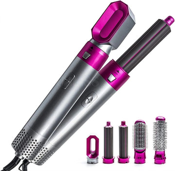 5-in-1 Hair Styler & Airwrap Multi-Functional Hot Air Brush – Curl, Smooth, Volumize & Dry